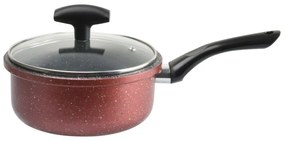 Cratita cu capac Rosberg R51321G16, 16 cm, 1.6 L, Finisaj marmura, Inductie, Bordeaux melange