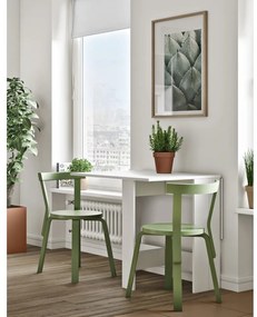 Masă de dining extensibilă cu blat alb 76x28 cm Papillon – TemaHome
