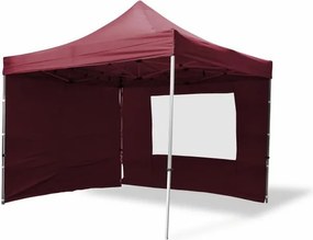 Cort de grădină PROFI 3x3 m, culoare vin + 4 pereți laterali