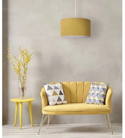 Lustră pe cablu Duolla BRISTOL 1xE27/15W/230V d. 45 cm galben/alb