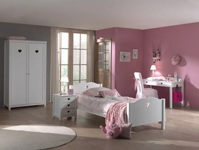 Set Mobilier Cameră Copii AMORI, 4 Piese, Alb, Stil Romantic – Vipack