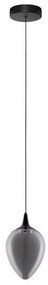 Pendul LED modern, Metal, Sticla, Fumuriu, Nali