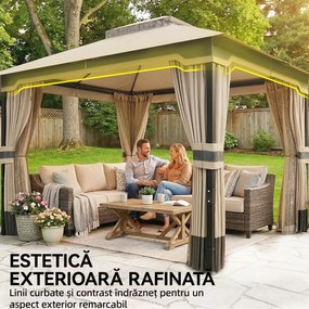 Outsunny pavilion metalic | Aosom Romania