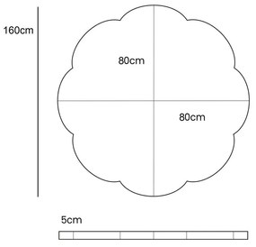 Saltea de joacă pentru copii roz 160x160 cm – Meowbaby