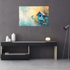 Tablou - Birdhouse, acuarelă, acuarelă (90x60 cm)