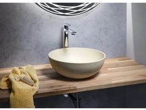 Sapho - Lavoar pentru blat FORMIGO Ø 39 cm, beton/bej