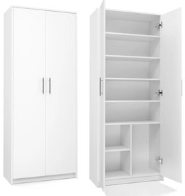 Oliv 2D könyvespolc, irodai szekrény, fehér