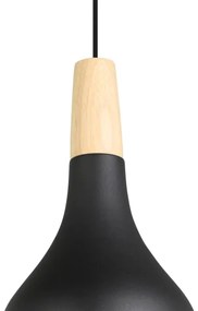 Lustră pe cablu SABINAR 1xE27/40W/230V d. 18 cm neagră Eglo 900161