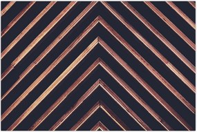 Tablou - Motiv de lemn pe fond negru (90x60 cm)