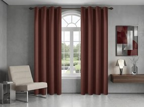 Perdea opaca NEREO 140x250 cm, maro Agatat: Inele metalice