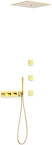 Tres B-System set de duș ascuns cu termostat da auriu 30725406OR