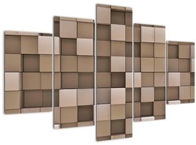 Tablou - Cuburi bej (150x105 cm)