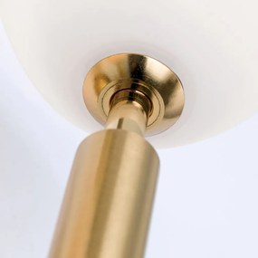 Aplica de perete design modern OPALDESIGN 2L stanga, auriu mat