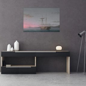 Tablou - Fitz Henry Lane, Lumber Schooners at Evening on Penobscot Bay, reproducere (90x60 cm)