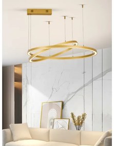 Lustră LED dimabilă Immax NEO 07218L FINO 93W/230V 60/80 cm auriu Tuya + telecomandă