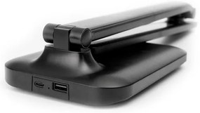 Lampă de masă LED tactilă reglabilă cu port USB REMUS LED/5W/230V, neagră