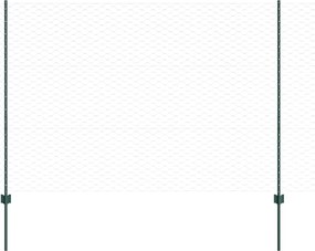 vidaXL Gard cu Stâlp Verde 1,5 x 50 m Oțel și PVC