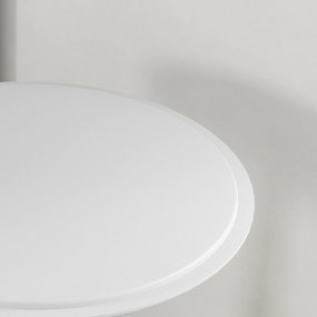 HOMCOM Masă de Bar Rotundă Ø63 cm, Reglabilă pe Înălțime 67-93 cm, cu Structură Metalică și Blat Rotativ 360°, Albă | Aosom Romania