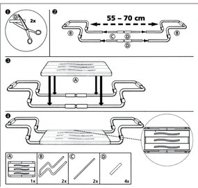 Spirella Scaun de baie reglabil, gri, 50-65 cm