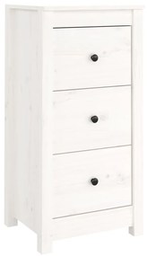 813741 vidaXL Servantă, alb, 40x35x80 cm, lemn masiv de pin
