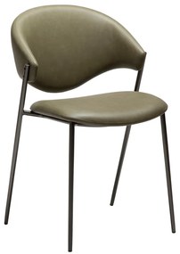 Scaun de dining kaki din imitație de piele Zone – DAN-FORM Denmark