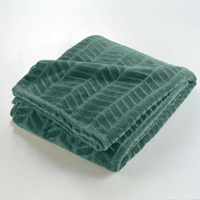 Cuvertură verde din microflanel 180x220 cm Arya – douceur d'intérieur