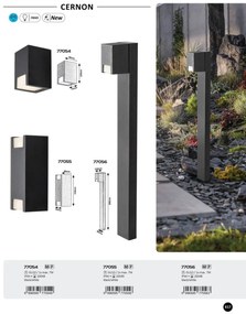 Stalp pentru exterior, terasa sau gradina, IP44 Cernon H-80cm