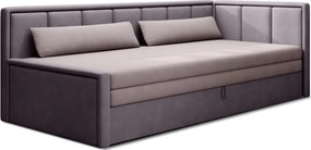 Canapea roz extensibilă/cu spațiu de depozitare cu tapițerie din chenille 214 cm Fulgeo – ELTAP