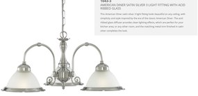 Lustra suspendata stil clasic American Diner 3L argintiu 1043-3 SRT