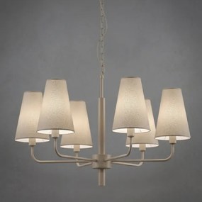 Candelabru cu lanț TORTOLA 6xE14/15W/230V bej