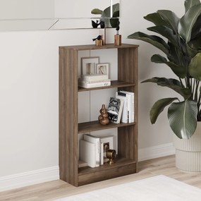 Biblioteca Flint, 2 Polite, Stejar Bronz, 70 x 32 x 122 cm