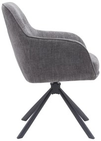 Set de scaune de sufragerie gri 2 buc. tapițat Avola – Unique Furniture