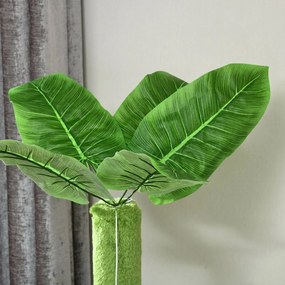 PawHut Copac Pisici 142cm cu Hamac Stâlp Zgârieturi Minge Verde 49x49x142cm | Aosom Romania