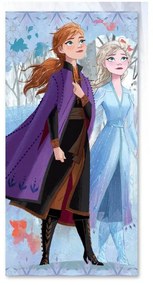Disney Regatul de gheață Sisters prosop de baie, prosop de plajă 70x137 cm (Uscare Rapidă)