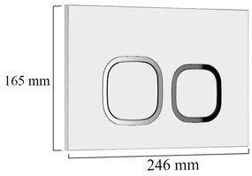 Set rezervor WC montat pe perete Roya Doris 83W