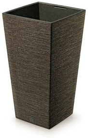 Ghiveci de flori FURU SQUARE ECO WOOD cu inserție24 c m, maro închis, S