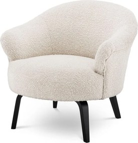Fotoliu design elegant LUX Moretti, boucle crem 115039 HZ
