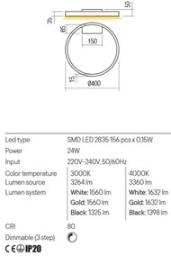 Aplică LED dimabilă Redo 01-2835 FEBE LED/24W/230V auriu