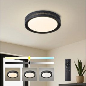 Brilagi - plafonieră LED dimabilă KREON LED/54W/230V 3000-6000K negru Ø 38 cm + telecomandă