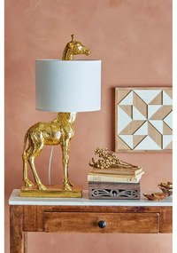 Veioză aurie cu abajur textil (înălțime 70 cm) Silas – Bloomingville