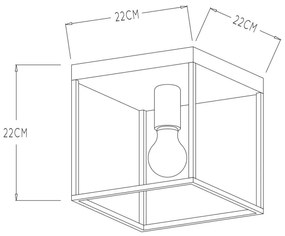 Plafonieră RUBEN 1xE27/40W/230V Lucide 00124/01/30