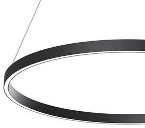 Lustra suspendata LED design tehnic, diametru:80cm, Rim negru MYMOD058PL-L42B4K
