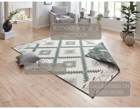 Covor adecvat pentru exterior NORTHRUGS Twin, 150 x 80 cm, verde-crem