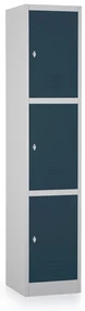 Dulap metalic - 3 cutii, 38 x 45 x 185 cm, twist lock, antracit - ral 7016
