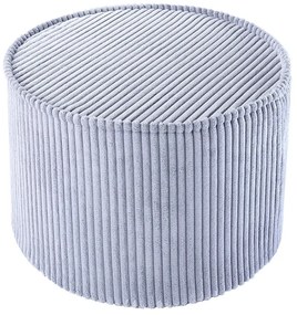 Puf de copii albastru cu tapițerie din catifea reiată – Wigiwama