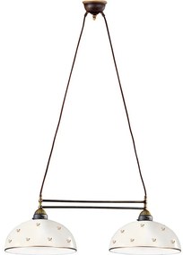 Kolarz 731.82.171 - Lustră pe cablu NONNA 2xE27/75W/230V, cu flori, aur roz