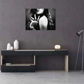 Tablou pe sticlă - Femeia minunată (70x50 cm)