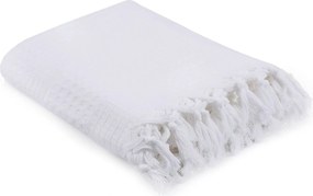 Cuvertura pat dublu 157SHS5207, alb, bumbac, 220x240 cm