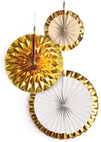 Colorat Gold Brush, Set de Decorațiuni Suspendate Aurii, 3 Bucăți