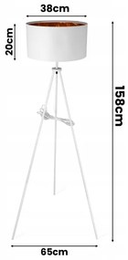 Lampă de podea albă 1xE27/40W/230V